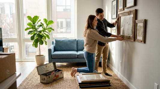 Couple hanging eco-friendly wall art