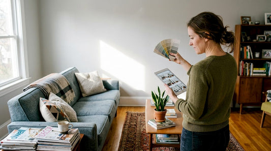 Homeowner considering custom artwork placement
