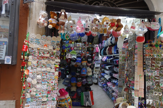 A souvenir shop filled with many trinkets and gifts.