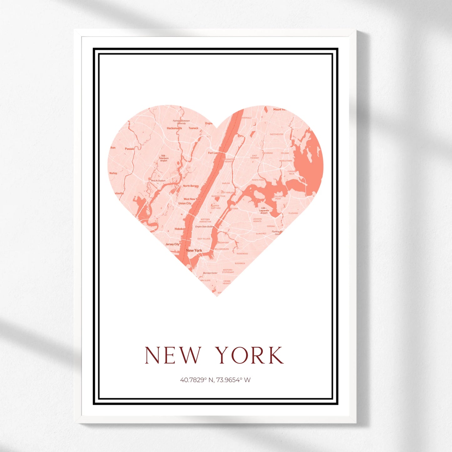 Personalized Heart Map Print - Any Location