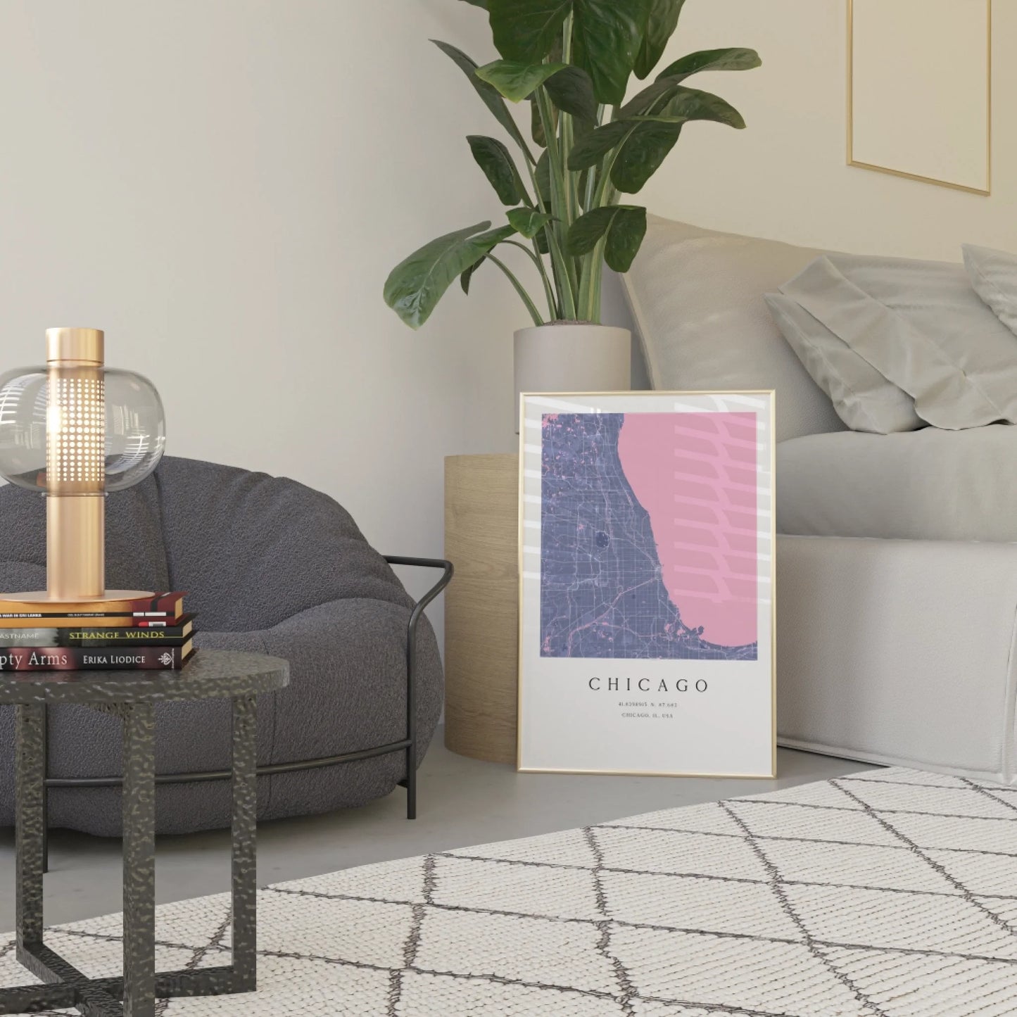 Personalized City Map Print Minimalist Design - Any Location -  Wallfully