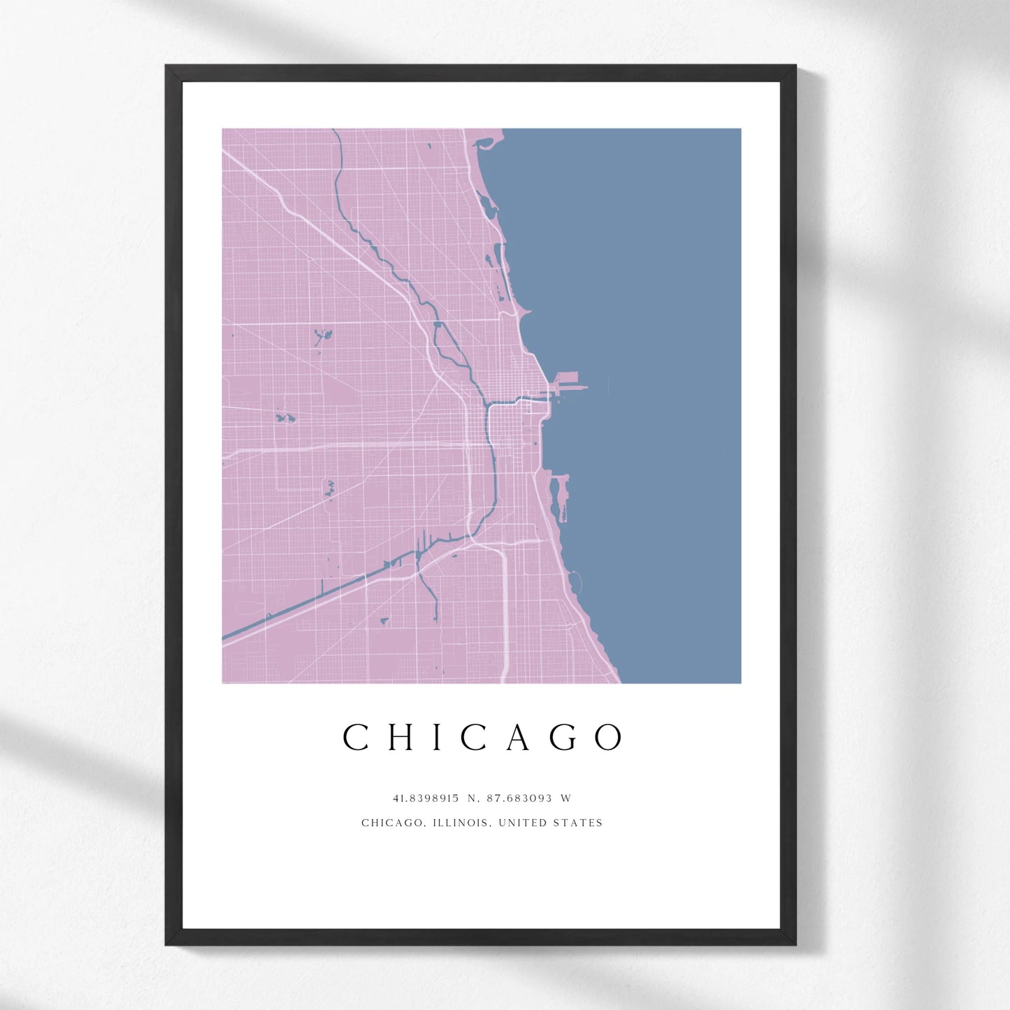 Personalized City Map Print Minimalist Design - Any Location -  Wallfully