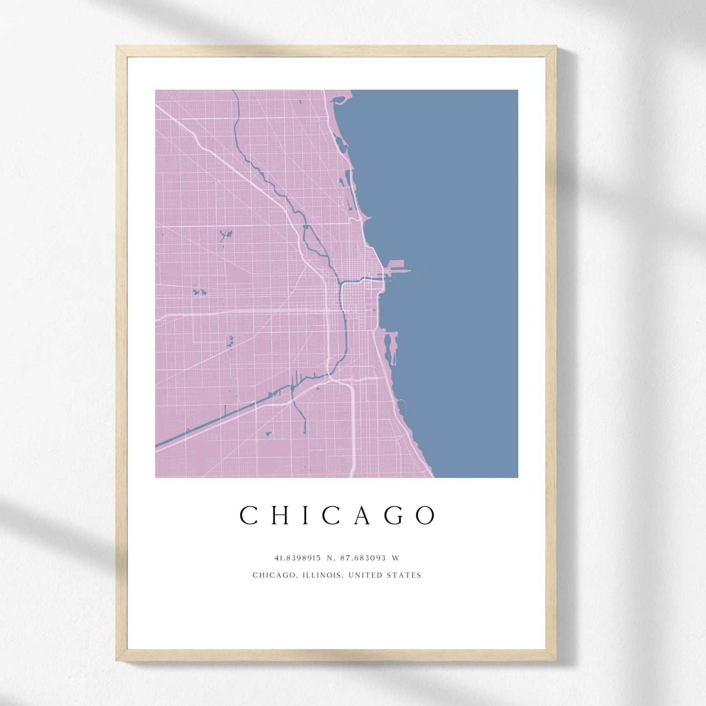 Personalized City Map Print Minimalist Design - Any Location -  Wallfully