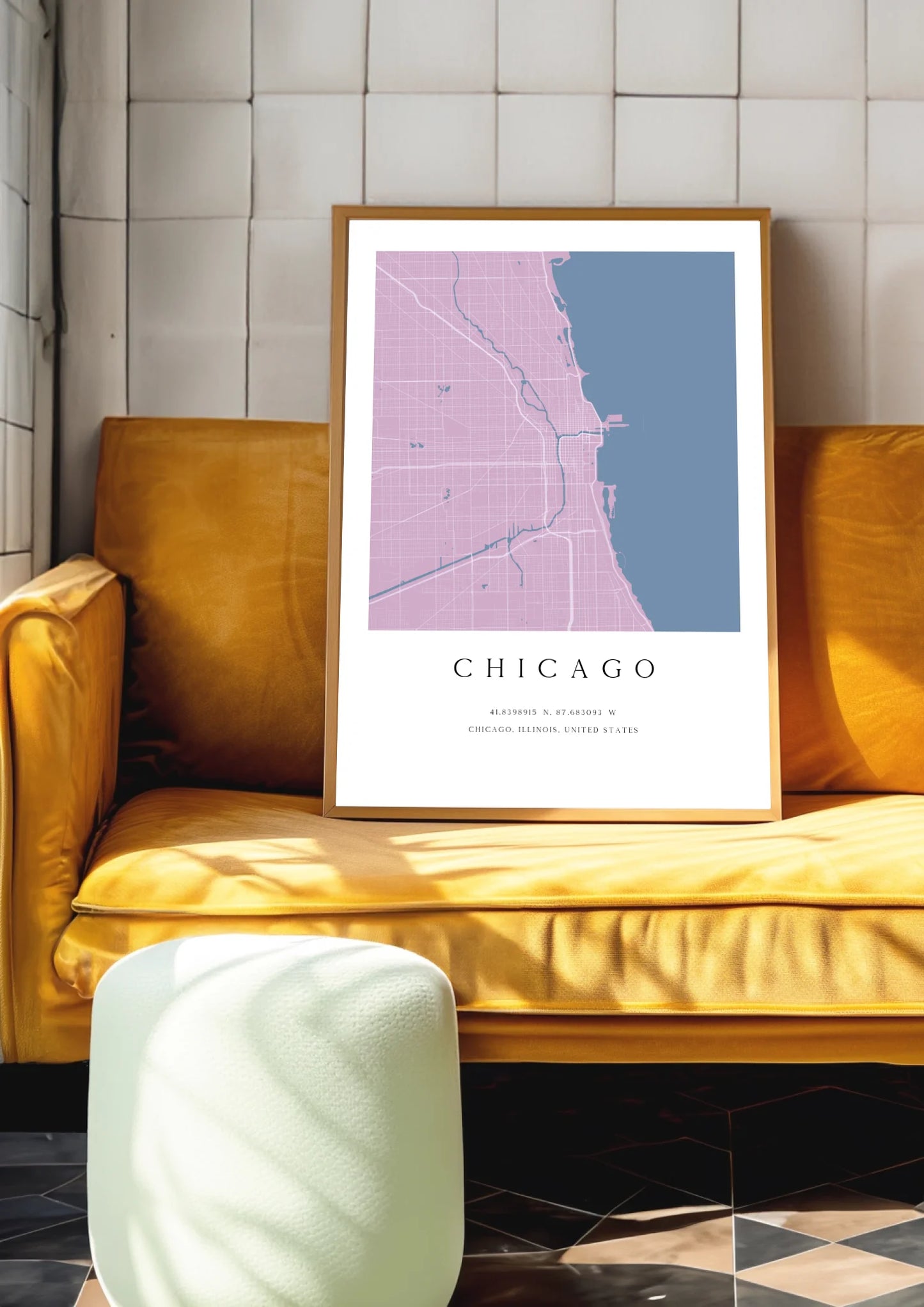 Personalized City Map Print Minimalist Design - Any Location -  Wallfully