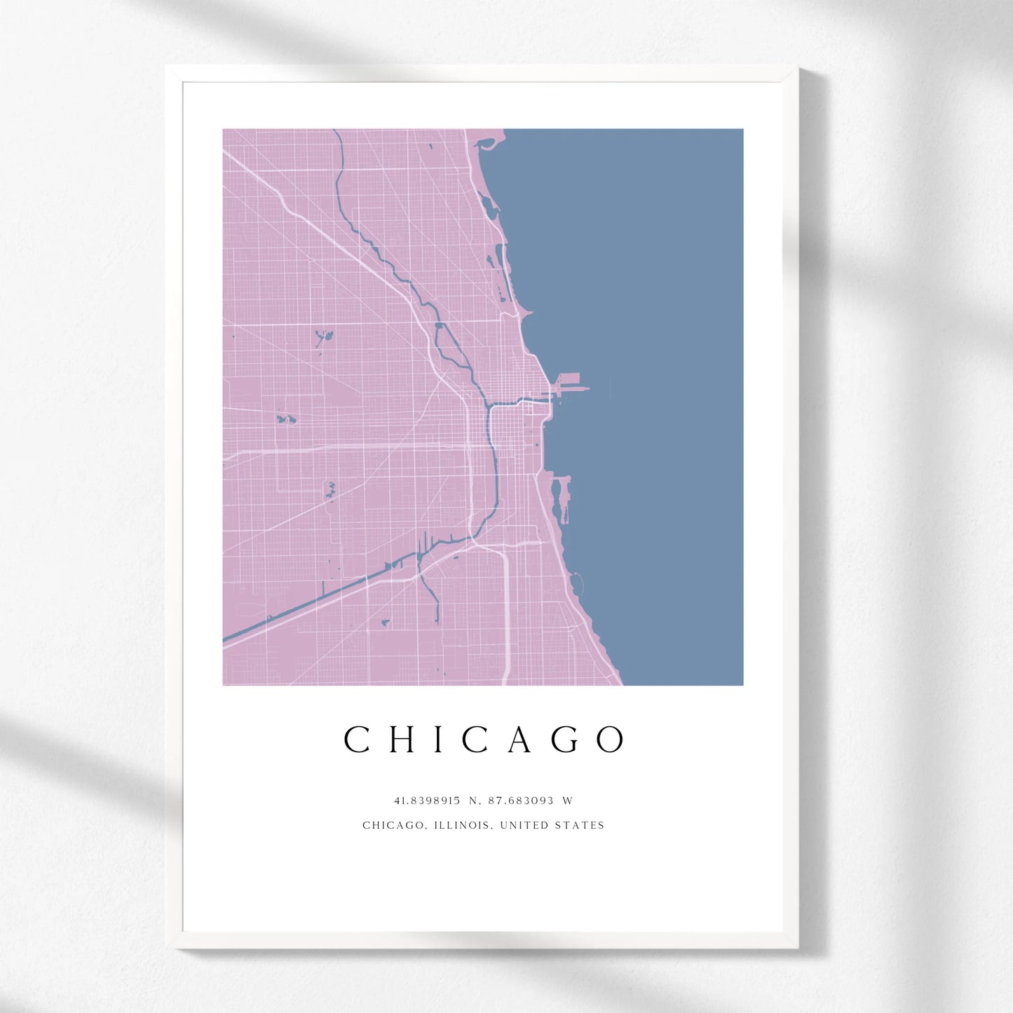 Personalized City Map Print Minimalist Design - Any Location -  Wallfully