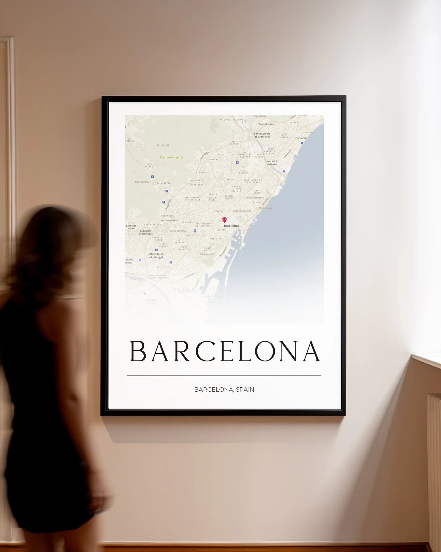 Personalized Street Map Print With Pin - Any Location -  Wallfully