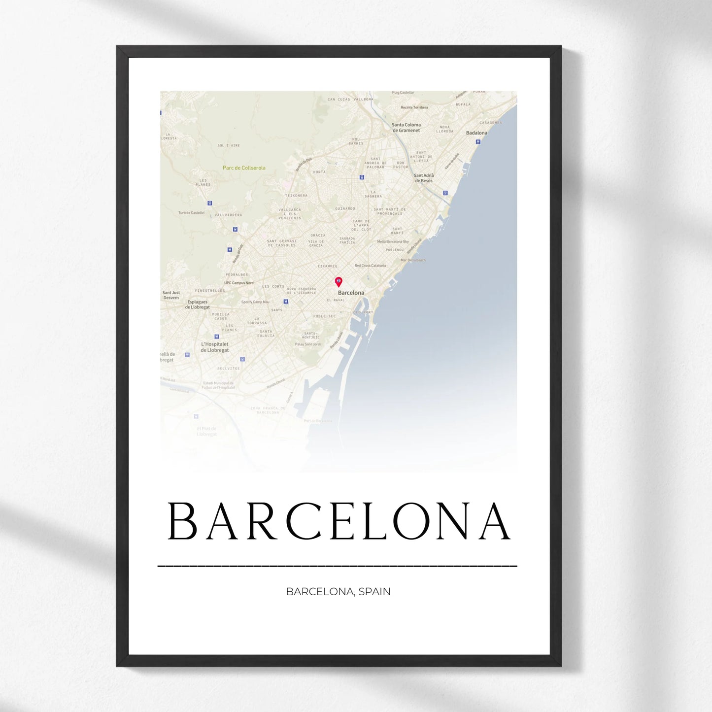 Personalized Street Map Print With Pin - Any Location -  Wallfully