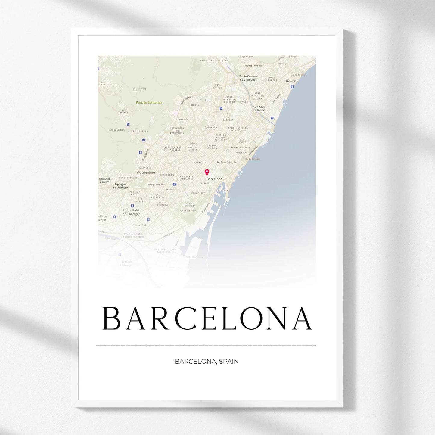 Personalized Street Map Print With Pin - Any Location -  Wallfully