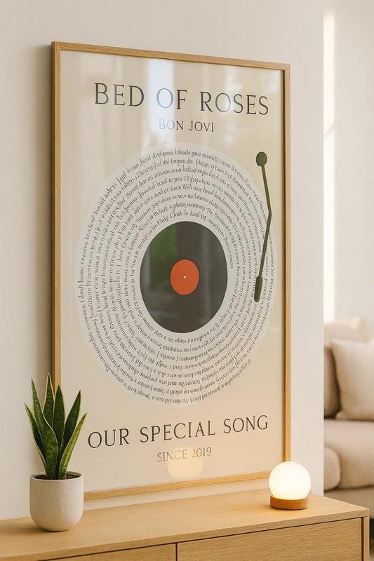 Personalized Vinyl Song Lyrics Print -  Wallfully