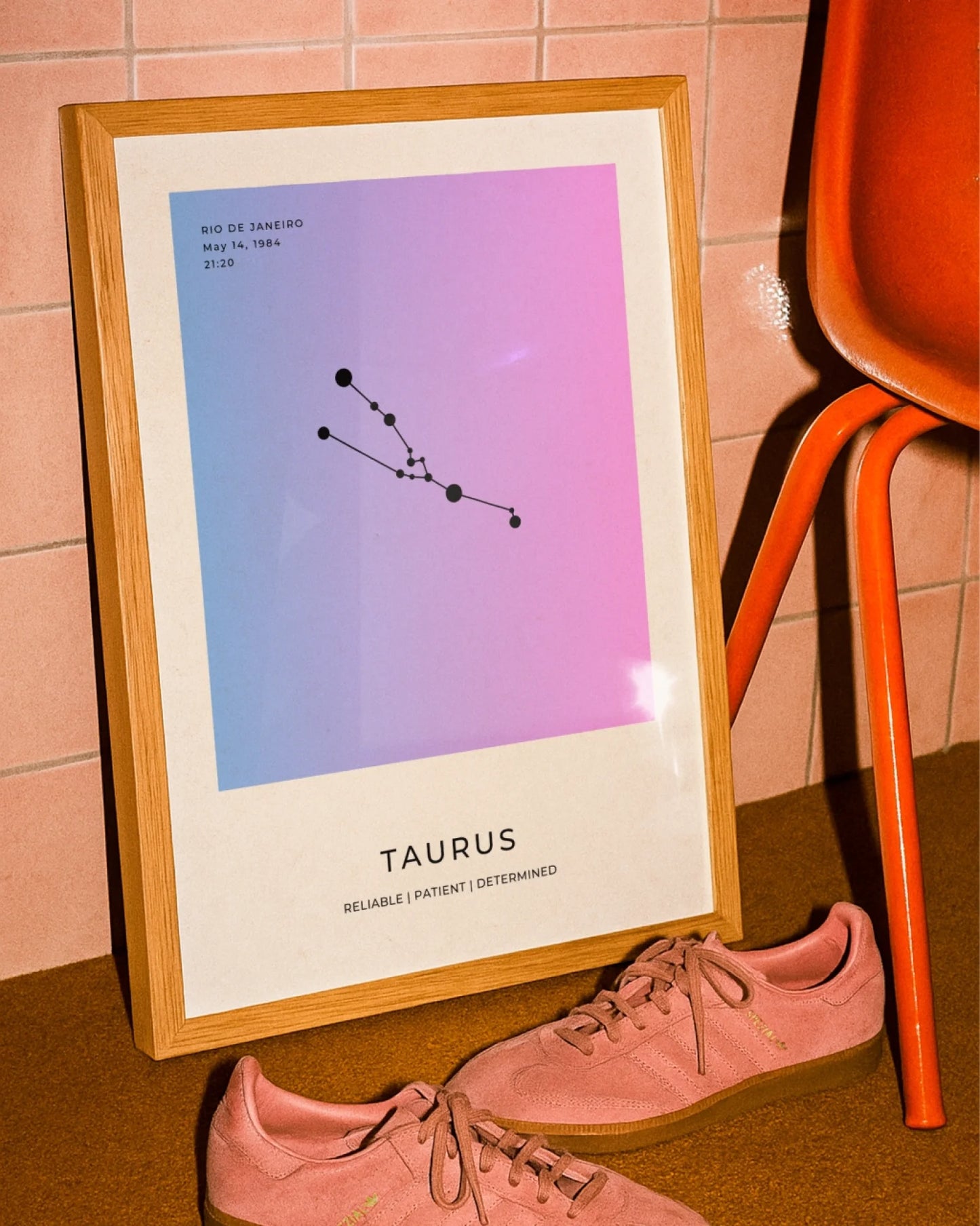 Personalized Zodiac Gradient Print -  Wallfully