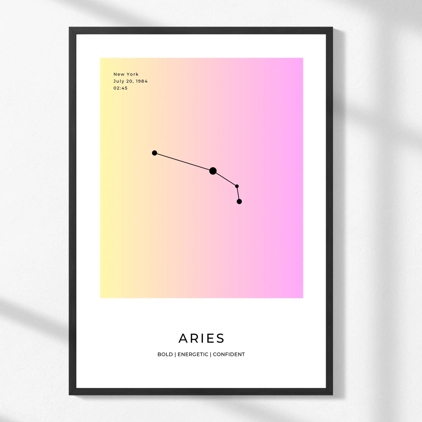 Personalized Zodiac Gradient Print -  Wallfully