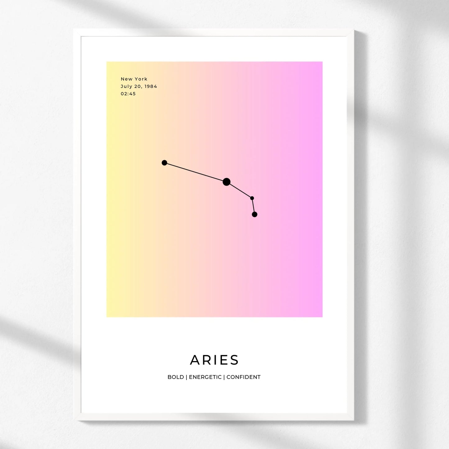 Personalized Zodiac Gradient Print -  Wallfully