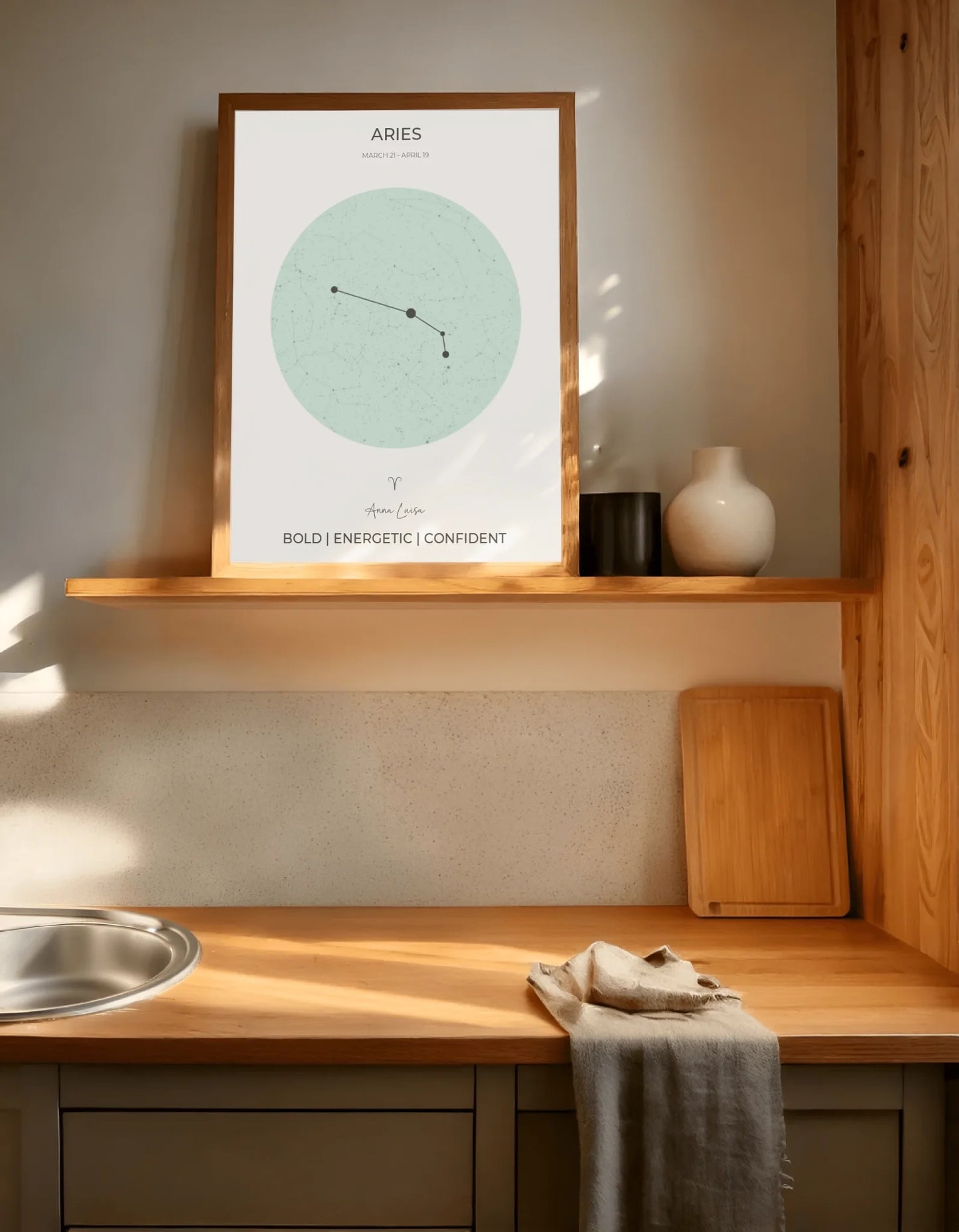 Personalized Zodiac Stars Map Print -  Wallfully