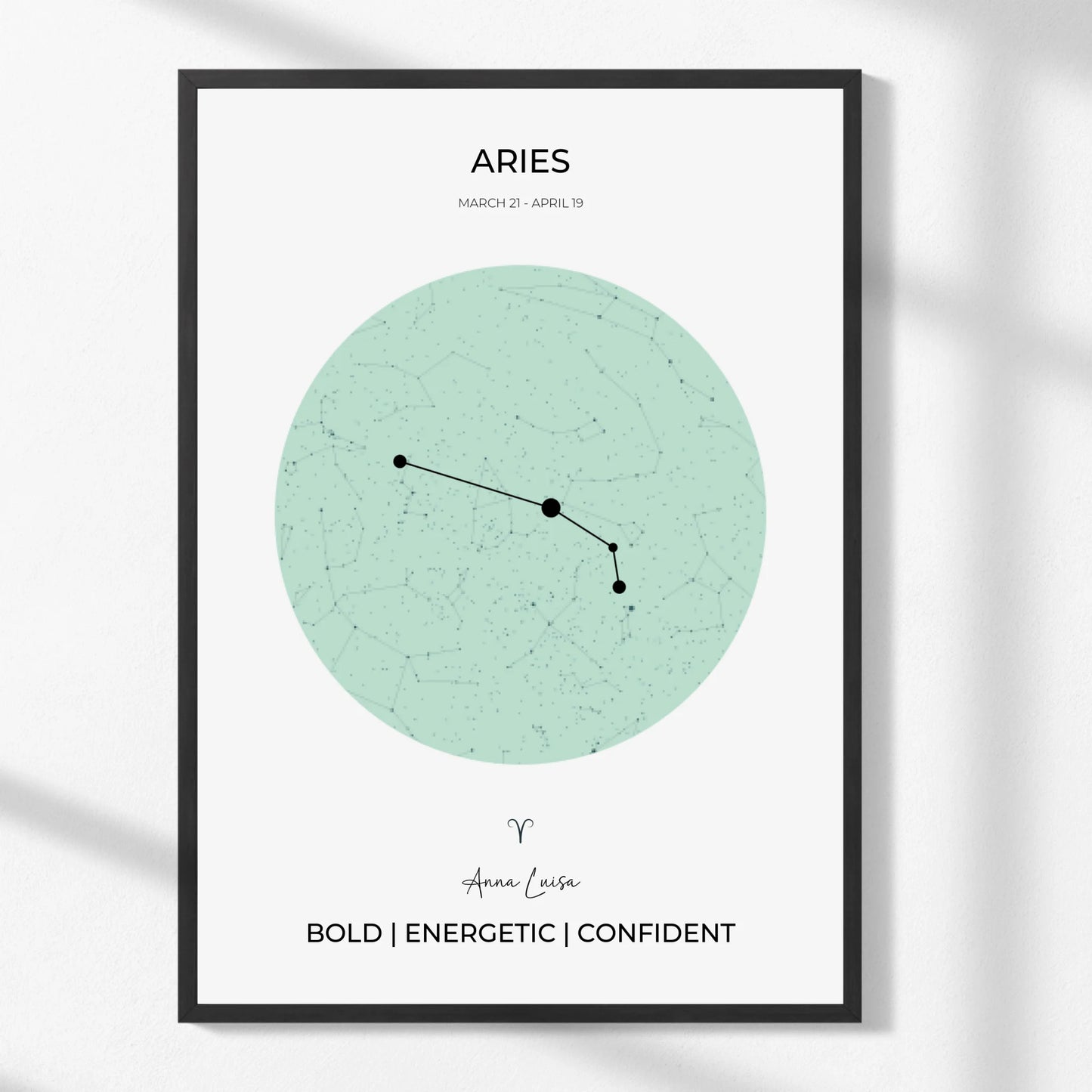 Personalized Zodiac Stars Map Print -  Wallfully