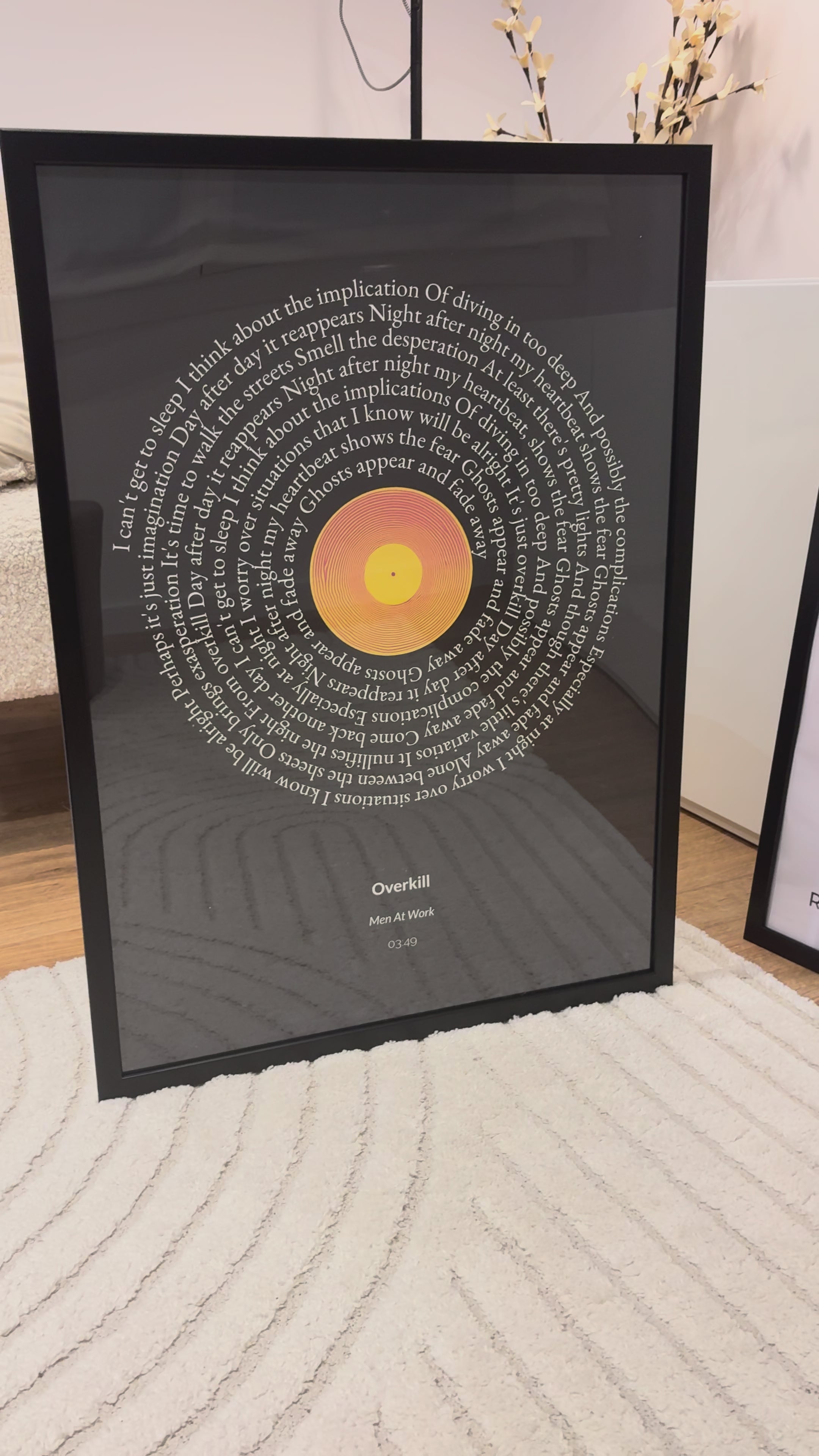 Lyricページ Custom Song Lyric Poster – Personalized Wall Art